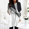 thumbnail image 2 of Femmes Automne Hiver Col Rond Manches Longues T-Shirt Haut Poche Poche Poche Poche Blouse Manches, 2 of 4
