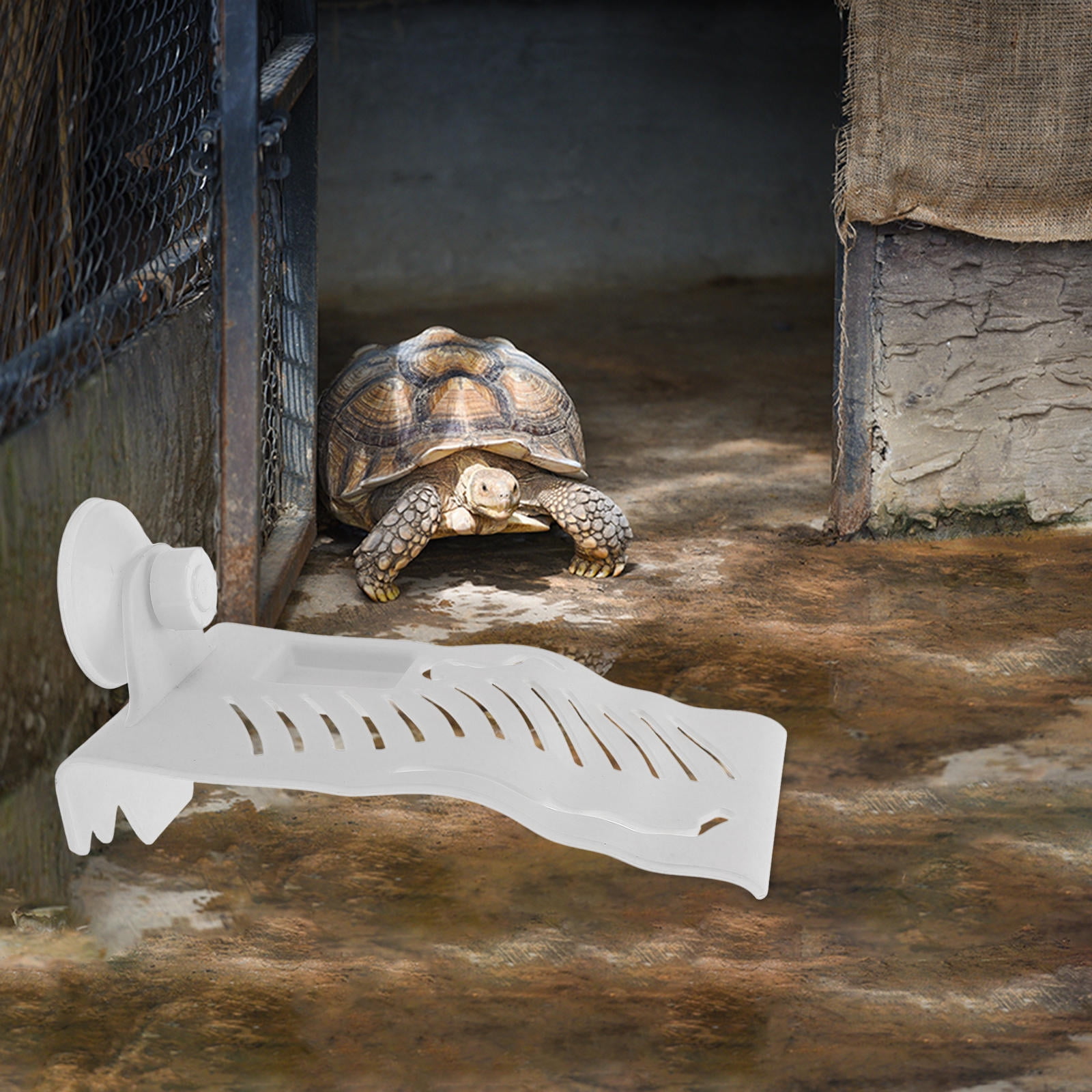 OUNONA White Floating Basking Platform for Aquatic Turtle , Pet Resting Terrace for Reptile Habitat