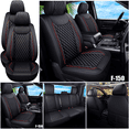 thumbnail image 2 of HHENGYISOUL Car Seat Covers 5 Seats for 2009-2021 Ford F150 Truck Waterproof PU Leather Front+Rear Full Set Cushion, Red, 2 of 5