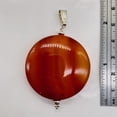 thumbnail image 5 of Carnelian 2" Long Round Pendant | 40mm (Carnelian) | Orange | 1 Pendant |, 5 of 8