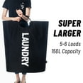thumbnail image 2 of Caroeas Super Large 150L Laundry Basket Pro, Waterproof Laundry Hamper, Collapsible Laundry Basket Easy Storage, Clothes Hamper Stands Up Well, Laundry Bag with Padded Handles (Black), 2 of 7