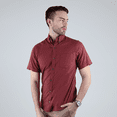 thumbnail image 4 of Camisa Manga Corta Rojo Vino De Algodón Corte Regular Para Caballero, 4 of 5