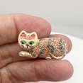 thumbnail image 2 of Waterbuffalo Bone Calico Cat | 37x20.5x7.5mm | Cream/Red/Black/Green | 1 Bead |, 2 of 8