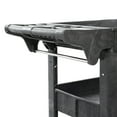 thumbnail image 6 of Utility Service Cart with Wheels, 40x17 Heavy Duty 550 lb. Capacity with 3 Shelves and Two 5" Swivel Casters, 6 of 7