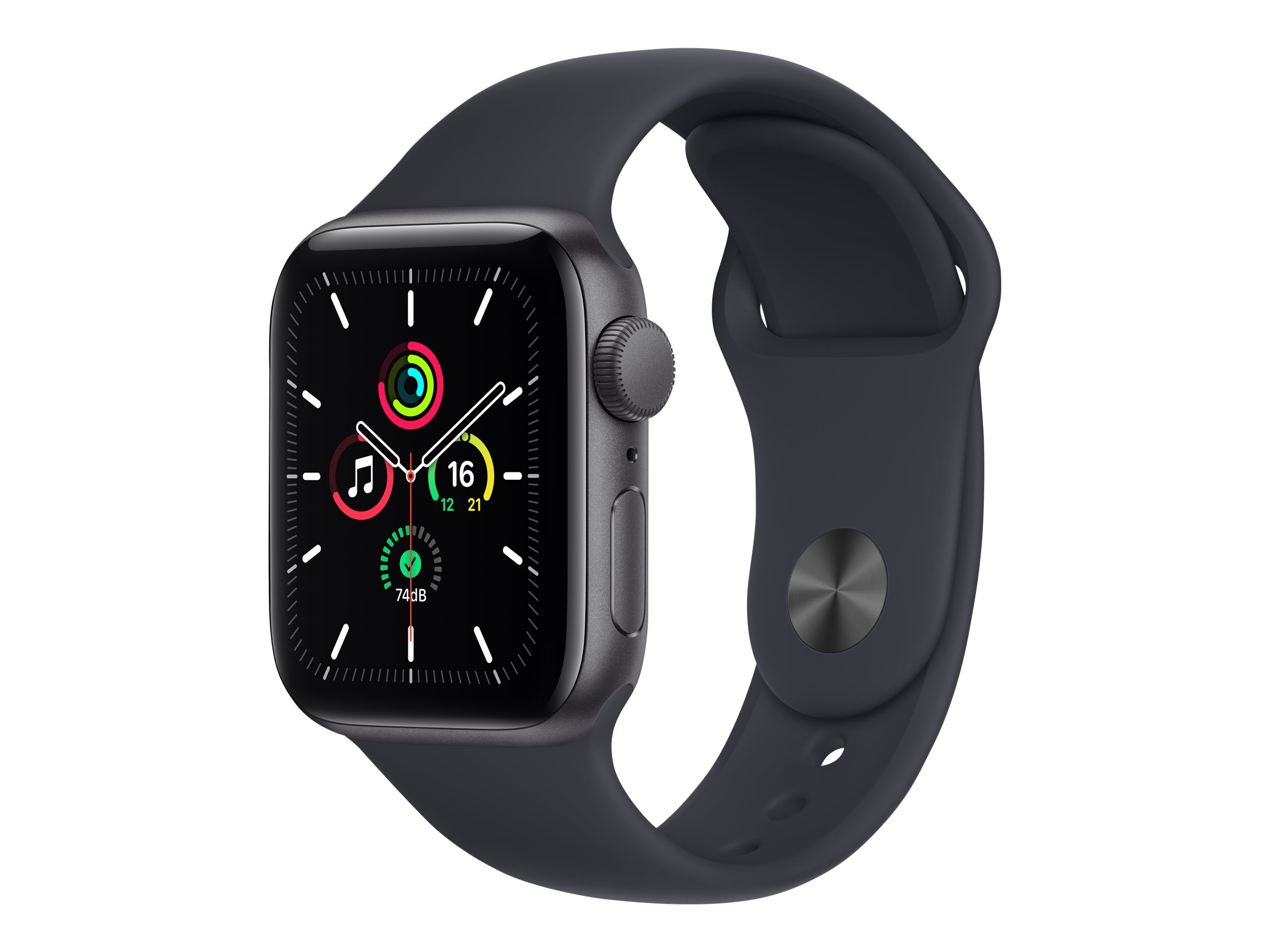 Apple Watch SE (1st Gen) GPS, 40mm Space Gray Aluminum Case with Midnight Sport Band - Regular - image 3 of 9