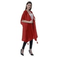thumbnail image 3 of Moomaya Womens Georgette Shrug Open Front Long Sheer Coverup w/ Tassels, 3 of 7