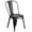 Black, variant on Bowery Hill Metal Dining Chair in Distressed Black