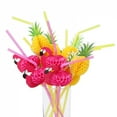 thumbnail image 2 of 25Pcs Flamingo Pineapple Drinking Straws Hawaiian Beach Tropical Wedding Birthday Party Decoration Summer Pool Party Supplies, 2 of 9