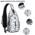 thumbnail image 2 of Crossbody Sling Backpack for Women Men Blue Vac Shark Teeth Shoulder Sling Crossbody Casual Chest Bag for Travel Sports Running Hiking, 2 of 4