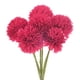 thumbnail image 1 of Uxcell 6 paquetes de flores de bola de crisantemo artificial de 11 pulgadas, ramos de crisantemo de seda para el hogar, rojo rosa, 1 of 6