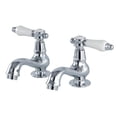thumbnail image 1 of Kingston Brass KS1101BPL Basin Tap Faucet with Cross Handle, CP, 1 of 2