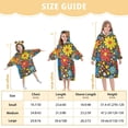 thumbnail image 4 of FORMRS Wearable Blanket Hoodie with Sleeves for Kids Cozy Flannel Sweatshirt, Cartoon Flowers, 4 of 7