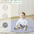 thumbnail image 3 of Babyomi Oversized Baby Activity Gym Play Mat with 5 Detachable Sensory Toys & Tummy Time Pillow, Machine Washable Foldable for Newborn Infant Development, 3 of 7