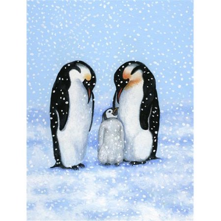 Penguin Family by Daphne Baxter Flag Garden Size