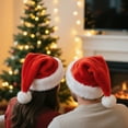 thumbnail image 6 of AGCAN 2 Pack Christmas Hat, Santa Hat Holiday Hat for Adults Unisex Women Men Comfort Extra Thicken Velvet Long Fur Xmas Hat for New Year Festive Party Supplies, 6 of 8