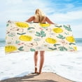 thumbnail image 2 of AYktou Beach Towel Bath Towels Beach Essentials 30*59" Summer Refreshing Lemon Print Collection Towels Microfiber Beach Towels Pool Towels Camping Essentials Pool Accessories, 2 of 6