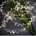 thumbnail image 2 of Battery Powered Fairy Lights,33ft 100 LED Silver Leaves String Lights for Bedroom,Wedding,Table Christmas Home Party Decoration (Warm Light), 2 of 5