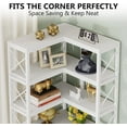 thumbnail image 5 of Tribesigns 7-Shelf Corner Bookshelf, Modern Bookcase Storage Display Rack for Living Room, White, 5 of 5