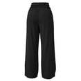 thumbnail image 6 of Noric Women's Cotton Loose-Fit Wide Leg Casual Pants with Elastic Smocked Waist Lounge Street Style Pants, 6 of 9