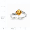 thumbnail image 2 of 14k White Gold Diamond and Citrine Square Ring Y11534CI/AA, 2 of 2