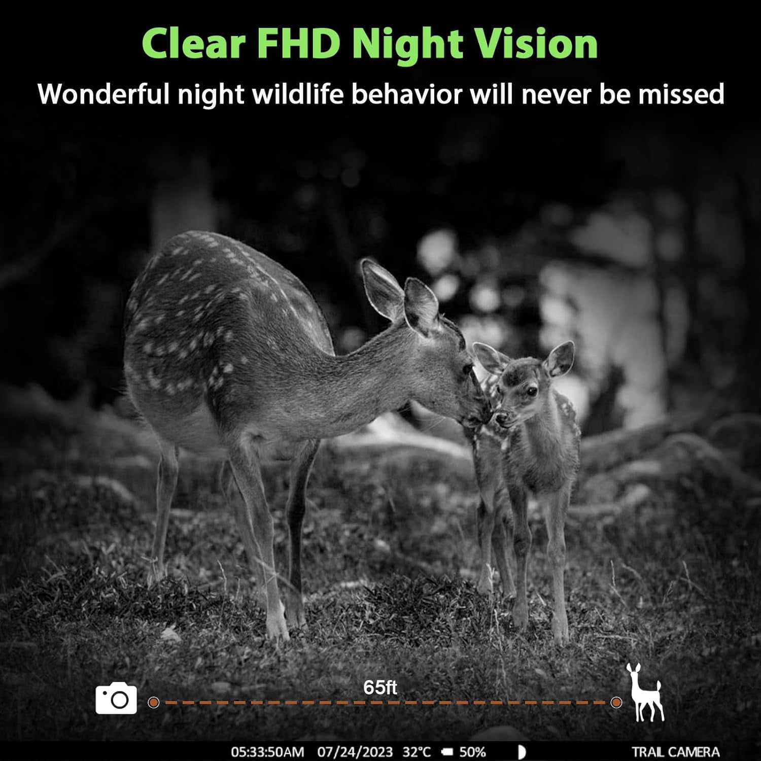 CAMPARK 4G Cellular Trail Camera with SD Card, 1080P 24MP Hunting Game Camera with Live View and Motion Alerts, 850nm Low Glow Night Vision and IP66 Waterproof for Wildlife Monitoring