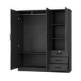 thumbnail image 3 of Woodpeckers Furniture and Mattress 61"Wide Armoire Wardrobe Closet For Hanging With 3 Drawers & Shelves, 3 of 6