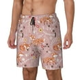thumbnail image 1 of Balery Beautiful Fox Bañador para hombre, shorts de playa de secado rápido con entrepierna y forro de compresión-Small, 1 of 6