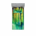 thumbnail image 2 of Ambesonne Abstract Fitted Sheet & Pillow Sham Set, Spring Flowers, Full, Green Yellow, 2 of 3