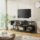 thumbnail image 1 of Yeshouse Soporte de TV con estantes de almacenamiento para TV de 65 pulgadas, centro de entretenimiento y mesa de consola de TV Industrial para sala de estar, dormitorio, negro, 1 of 7