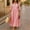 Pink1, variant on Women's Plus Size Floral Printed V-Neck 3/4 Sleeve Wrap Maxi Dresses 2026 Casual Flowy Long Summer Beach Vacation Dresses