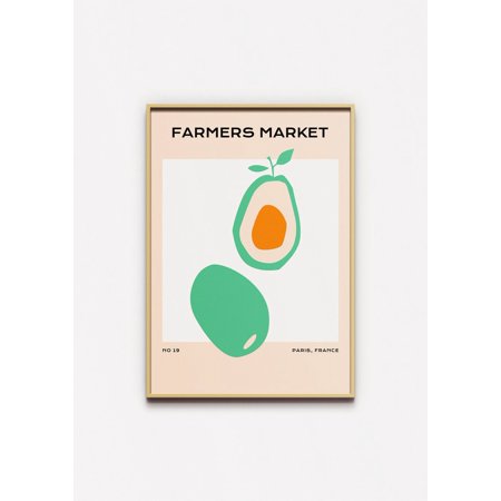 Poster Avocado Art Print | Farmers Market | Tropical Fruit Art | Fruit Art Print | Minimalistic Wall Art | Kitchen \ Dining Decor-UNFRAMED