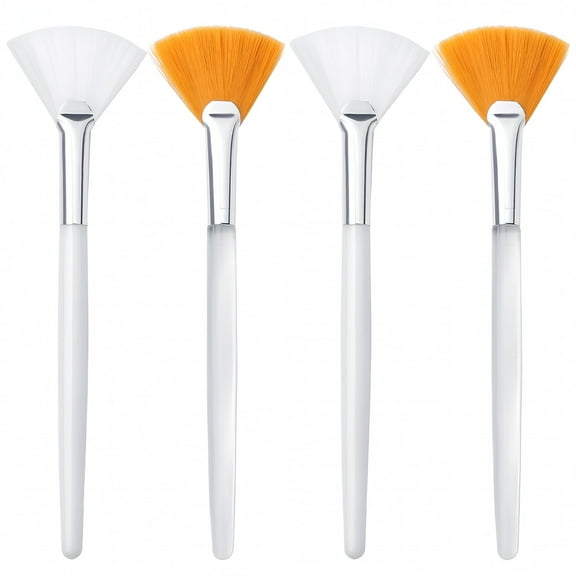 RAGUPEL 4 Pcs Facial Brushes Fan Mask Brush, Soft Applicator Brushes Makeup Tools for Peel Mask Makeup