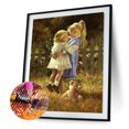 thumbnail image 1 of Cuadros Decorativos 5D DIY taladro redondo completo diamante pintura niña dibujos animados oso Kit decoración del hogar (B5344) Ehuebsd embutido en tela, 1 of 8
