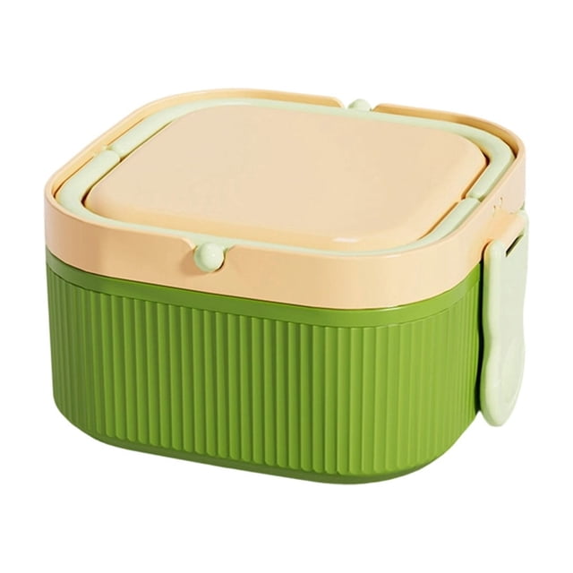 Fiambrera de plástico apto para alimentos con tapa, apta para microondas, recipiente para preparar comidas, caja bento cuadrada para mantener la frescura, ideal para el hogar, la oficina o la cocina.
