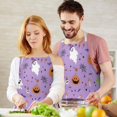 thumbnail image 3 of Purple Halloween Apron-Garden Aprons for Women with Pockets-Cotton Linen Waterproof Kitchen Cooking Gardening Aprons Adjustable for Kitchen,Cooking,BBQ and Salon 32"x27", 3 of 7