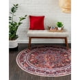thumbnail image 2 of Unique Loom Revival Medallion Dark Color Rug 7' 7 x 7' 7 Round Burgundy/Black, 2 of 2