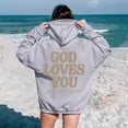thumbnail image 2 of Women's Hoodies and Sweatshirts Inspirational Word Graphic Sweatshirts Long Sleeve Hoodie Tops for Women, 2 of 5