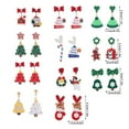 thumbnail image 3 of Dangle Holiday Earrings Christmas Santa Reindeer Earring Women Snowflake Earring, 3 of 19