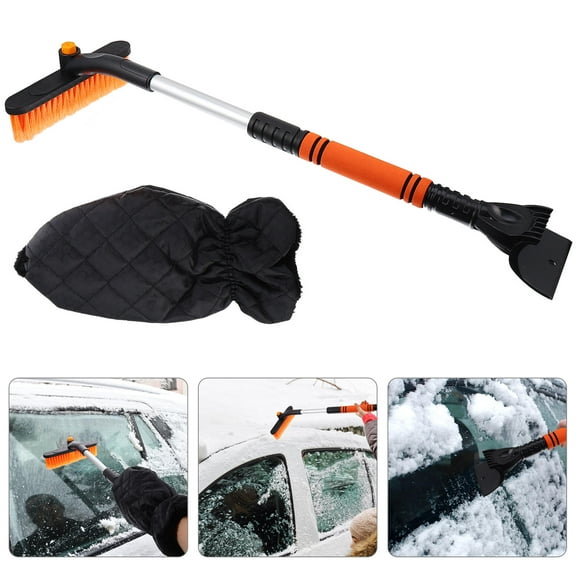 GOOHOCHY  Snow Removal Brush Shovel Clean Tool Scraper Ice Scooper Black