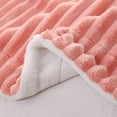thumbnail image 5 of SEDONA HOUSE Jacquard Flannel Throw Blanket Microfiber Throw Blanket Twin Size, Pink, 60x80inch, 5 of 8