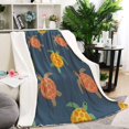 thumbnail image 5 of Super Soft Sea Turtle Fleece Throw Blanket Sea Animals Kawaii Plush Sherpa Blanket Lightweight Fluffy Blankets for Adults Kids Gifts for Animal Lovers, 5 of 6