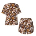 thumbnail image 5 of Naloa Sunflowers Women's Short-Sleeved Pajama Set, Loungewear, Summer pajamas, Breathable Cozy - 3X-Large, 5 of 9
