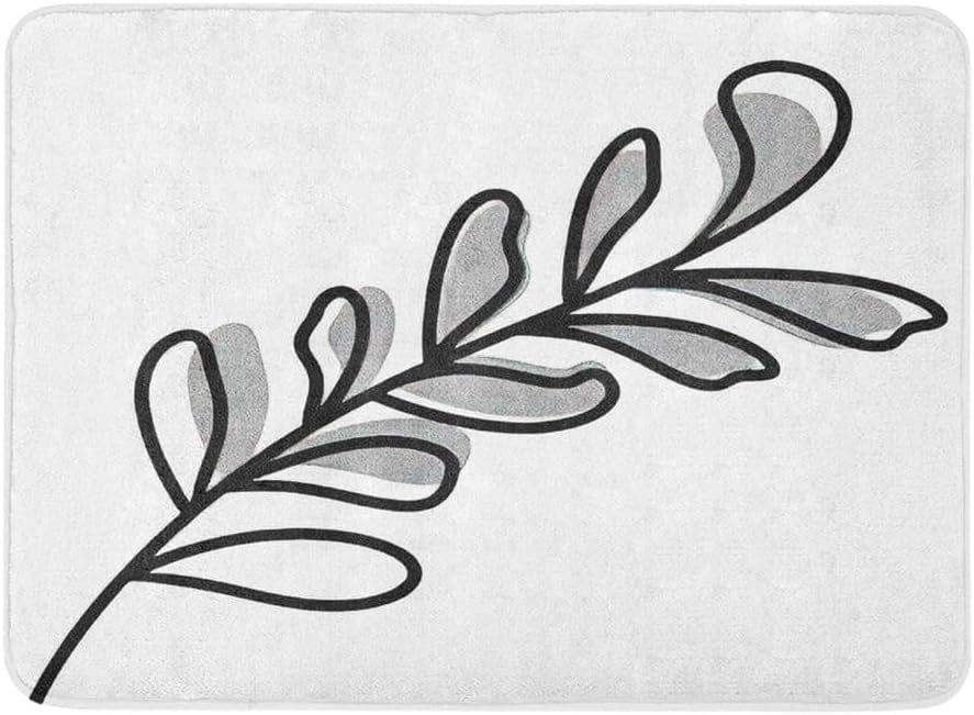 4 Piece Grey Branch Shower Curtain Set Abstract Tree Branches Shadows Beige Concrete Bathroom Sets with Non-Slip Rugs, Toilet Lid Cover and Bath Mat with Standard Size