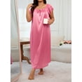 thumbnail image 4 of Chemise de Nuit Plissée à Encolure Carrée avec Nœud pour Femme Grande Taille, 4 of 4