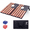 America Flag 3'x2', variant on Cometoss Cornhole Set 3'x2' Outdoor Game,Yard Games-Includes 2 MDF Wood Boards 35.4x23.6 Inch,8 12 Ounce Corn Hole Bean Bag Cornhole Set (Burning Wood)