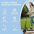 thumbnail image 4 of Electric Scooter Adults, Foldable E Scooter for Adults,500W Motor, 19 Mph, 21 Miles, 10" Tires Heavy Duty E-Scooter, 4 of 9