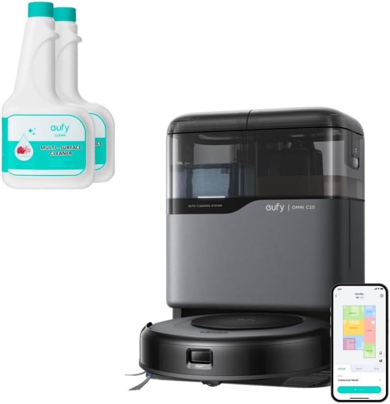 Eufy Robot Vacuum Omni C20, Vacuum and Mop Combo, 7,000 Pa Suction