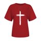 thumbnail image 4 of Fiudx Ofertas de La Semana Camiseta Informal de Manga Corta con Cuello Redondo Estampada para Mujer, 4 of 4