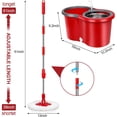 thumbnail image 2 of Spin Mop and Bucket Set, 360° Spin Mop and Bucket with Wringer Set and 3 Microfiber Mop Refills, Stainless Steel 61" Extended Handle Spinning Mop Bucket System for Floor Cleaning, 2 of 5