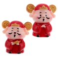 thumbnail image 4 of Mini Feng Shui God of Wealth Statue Set Resin Dashboard Ornament for Home Decor & Chinese New Year Celebrations Playful, 4 of 5